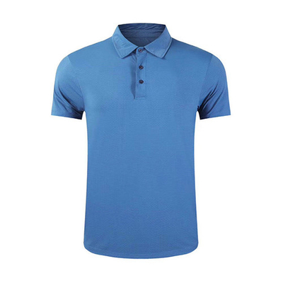 UA Sports Fitness Casual Nylon Polo Shirts Quick Dry Breathable Sapphire Blue T Shirts
