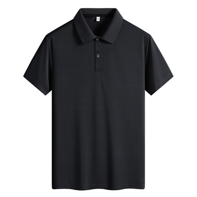 Lapel Short Sleeves 80% Nylon OEM T Shirts For Middle Aged Man