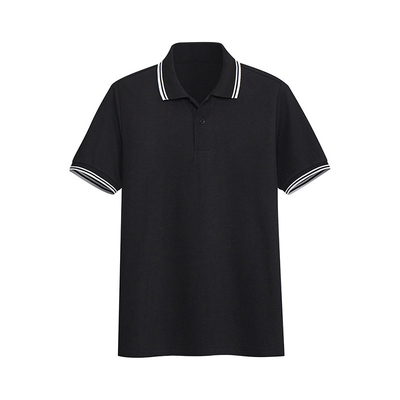 Black Sky Blue Men's POLO Shirt Lapel Slim Summer 65% Cotton T Shirts