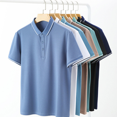 2022 New Casual Trend OEM T Shirts Sports Fitness Lapel POLO Shirt For Men