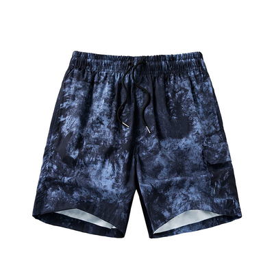 Men's thin breathable sports shorts printed casual beach pants