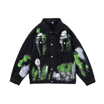 OEM Tide Brand Hand-Painted Splash-Ink Graffiti Coat Men And Women Jacket