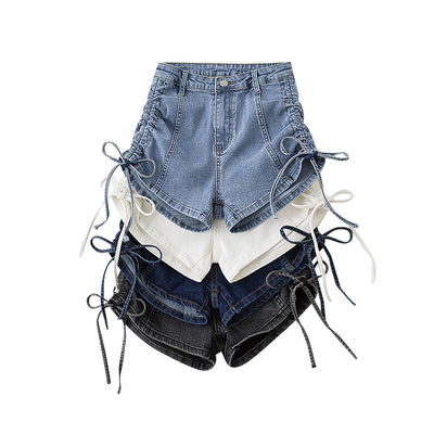 Factory Customized Summer Denim Shorts Women Wide Leg Loose Pants Women