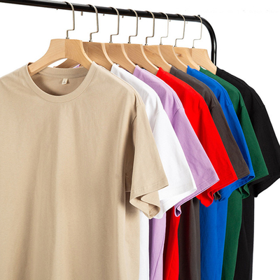 240 G Fashion Short Sleeve Round Collar Large Size Cotton T-Shirt