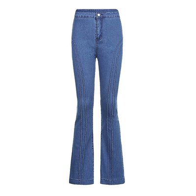 Factory customized European Skinny Wide Leg Micro Flared woman Jeans