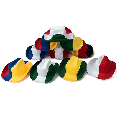 Football World Cup Cowboy Hat Felt Cloth Three Color Western Police Hat