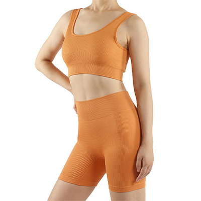 OEM Women 2 Piece Outfits Workout Yoga Gym Sports Bra High Waist Biker Shorts