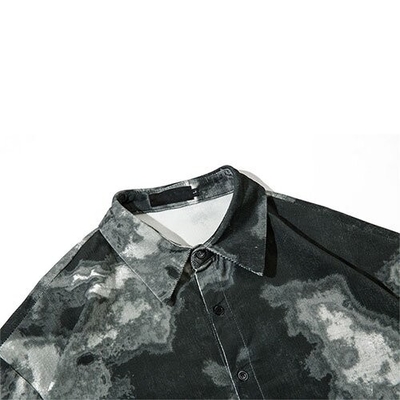 OEM maufactory  Short -sleeved shirt boys Ins American lazy wind five -point sleeve shirt loose casual summer