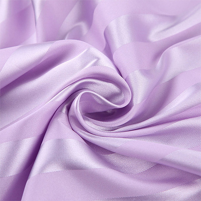 2022 Summer customized shirt pajamas set purple stripes long-sleeved silk pajamas set for ladies home wear