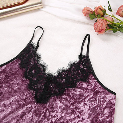 2021 Fashionable Short Tank Top Sexy Lace Bathrobe For Women Home Wear