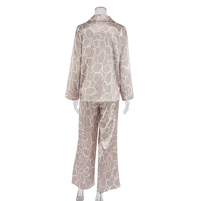2022 Fashion Irregular Printed Long Sleeved Loose Pajama Set For Ladies