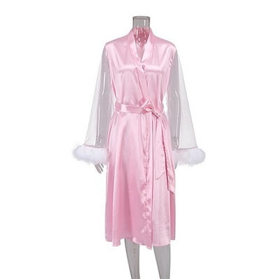 OEM maufactory  Summer Cross Border Fashion Feathers Ginseng Purple Pajamas Women'S