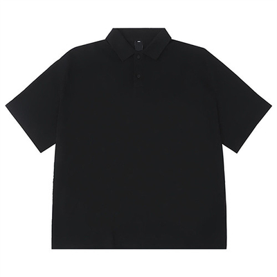 80% Cotton Simple Solid Color Letter Embroidered Short Sleeve Polo T-Shirt For Men