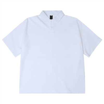 80% Cotton Simple Solid Color Letter Embroidered Short Sleeve Polo T-Shirt For Men