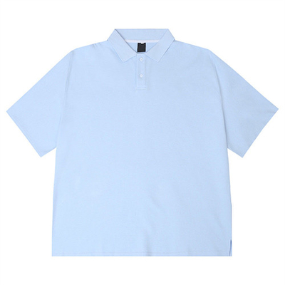80% Cotton Simple Solid Color Letter Embroidered Short Sleeve Polo T-Shirt For Men