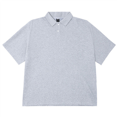 80% Cotton Simple Solid Color Letter Embroidered Short Sleeve Polo T-Shirt For Men