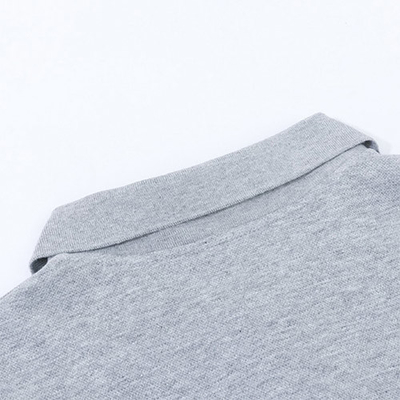 80% Cotton Simple Solid Color Letter Embroidered Short Sleeve Polo T-Shirt For Men
