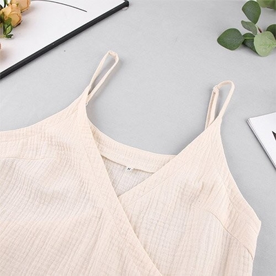 OEM maufactory  Summer Suspender Nighttime Wrapped Sexy Double Layer Gauze Pajamas Ladies' Home Service