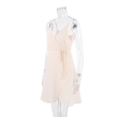 OEM maufactory  Summer Suspender Nighttime Wrapped Sexy Double Layer Gauze Pajamas Ladies' Home Service