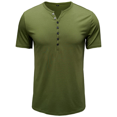 2021 Trend Fashionable Solid Short T-Shirt For Men V-Neck T-Shirt For Men