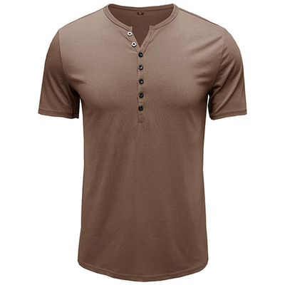 2021 Trend Fashionable Solid Short T-Shirt For Men V-Neck T-Shirt For Men