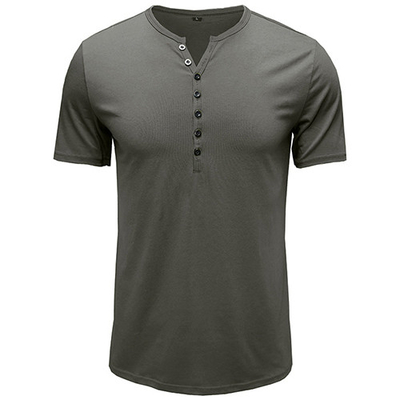 2021 Trend Fashionable Solid Short T-Shirt For Men V-Neck T-Shirt For Men