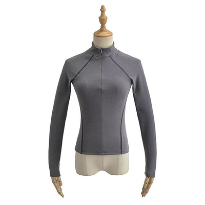 2023 Spring Double Sided German Velvet Raglan Sleeve Zipper Bottom Top Women'S T-Shirt