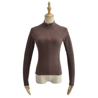 2023 Spring Double Sided German Velvet Raglan Sleeve Zipper Bottom Top Women'S T-Shirt