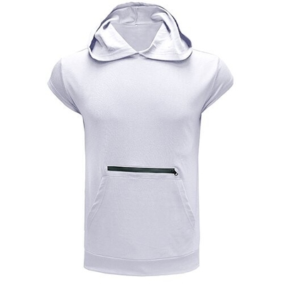 OEM maufactory New Polyester Short Sleeve Sports Sweatshirts Men'S Pure Color For Sports