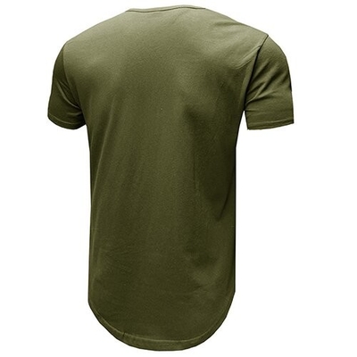 OEM maufactory  Summer Round Collar Solid Color T Shirt Male Loose Short Sleeve