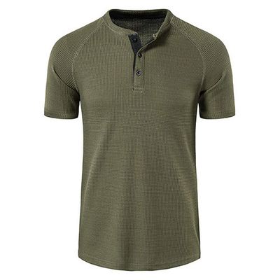 Summer New Cotton Loose Round Neck Men's Short Sleeve Solid T-Shirt