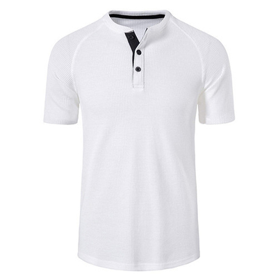 Summer New Cotton Loose Round Neck Men's Short Sleeve Solid T-Shirt