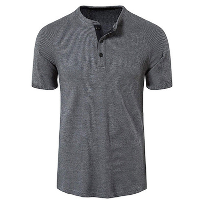 Summer New Cotton Loose Round Neck Men's Short Sleeve Solid T-Shirt