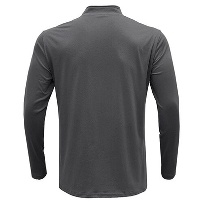 OEM maufactory  Autumn Winter European American Stand Up Collar Solid Color POLO Men'S Long Sleeve