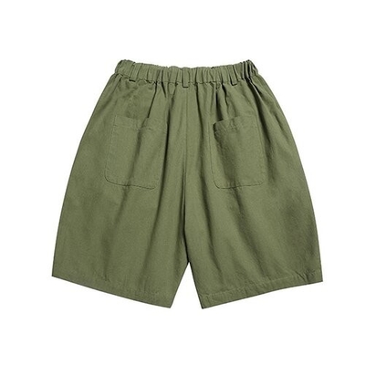 OEM maufactory  Summer men's solid color front bag shorts  loose straight tube work pants