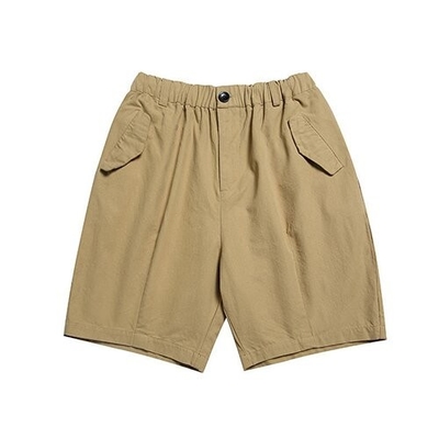 OEM maufactory  Summer men's solid color front bag shorts  loose straight tube work pants