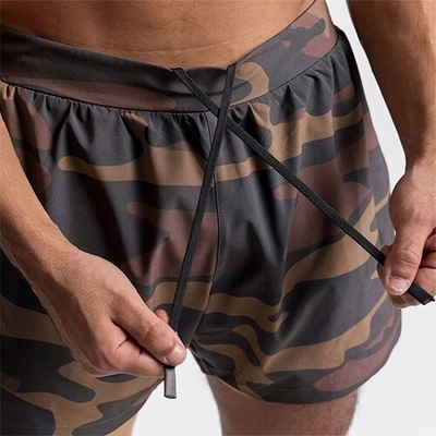 OEM maufactory  European and American men's casual double -layer shorts in summer sports fitness running