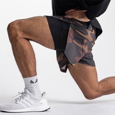 OEM maufactory  European and American men's casual double -layer shorts in summer sports fitness running