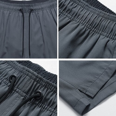 OEM maufactory  Sports summer straight-leg pants  Men's fitness waistline  loose beach pants for sports