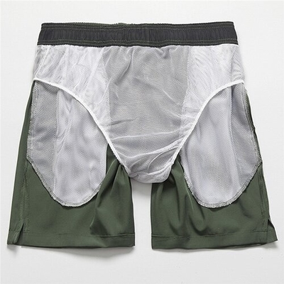 OEM maufactory  Sports summer straight-leg pants  Men's fitness waistline  loose beach pants for sports