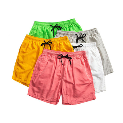 Summer 95% Polyester Men'S Casual Shorts Candy Color Beach Pants For Men Women
