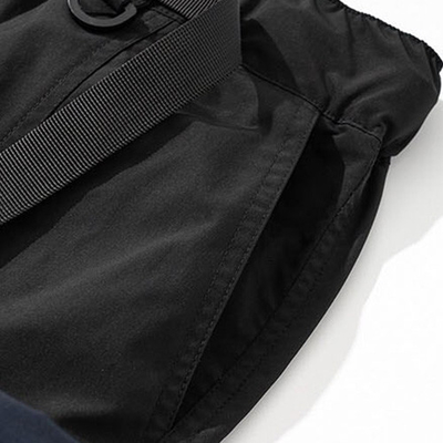 Summer Casual Men'S Shorts Loose Large Pocket Color Contrast Trend Pants