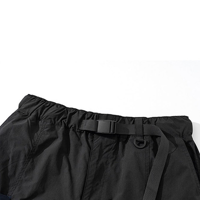 Summer Casual Men'S Shorts Loose Large Pocket Color Contrast Trend Pants