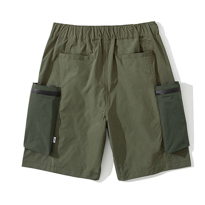 Summer Casual Men'S Shorts Loose Large Pocket Color Contrast Trend Pants