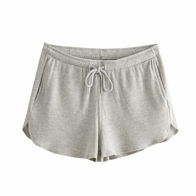 OEM maufactory  Summer Home Casual Wide Leg Pants Female BM Thread Elastic Loose Waist Sports Shorts
