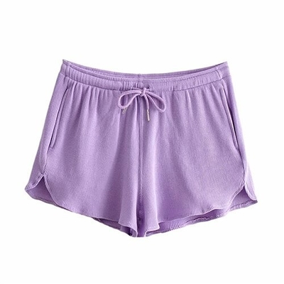 OEM maufactory  Summer Home Casual Wide Leg Pants Female BM Thread Elastic Loose Waist Sports Shorts
