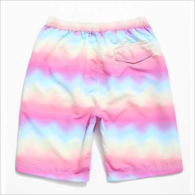 Summer Digital Print Rainbow Gradient Loose Shorts For Men And Women