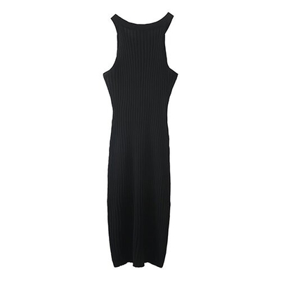 OEM maufactory  Summer Narrow Shoulder Vest Skirt Sleeveless New Side Split Pits Sexy Hip Skirt