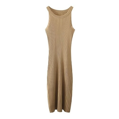 OEM maufactory  Summer Narrow Shoulder Vest Skirt Sleeveless New Side Split Pits Sexy Hip Skirt