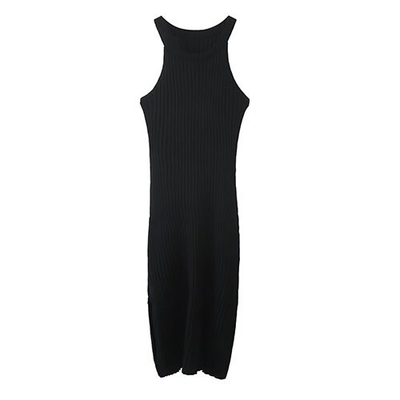 OEM maufactory  Summer Narrow Shoulder Vest Skirt Sleeveless New Side Split Pits Sexy Hip Skirt